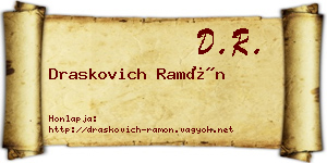 Draskovich Ramón névjegykártya